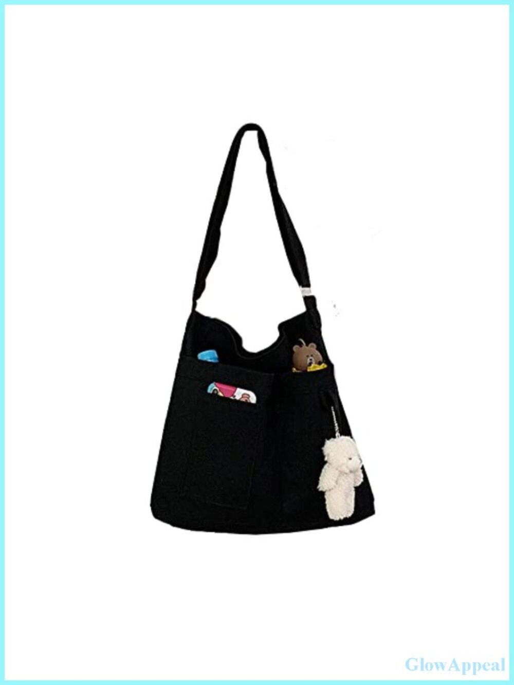 Canvas Tote Bag Women Crossbody Hobo Shoulder Beach Bag with Zipper Closure 3